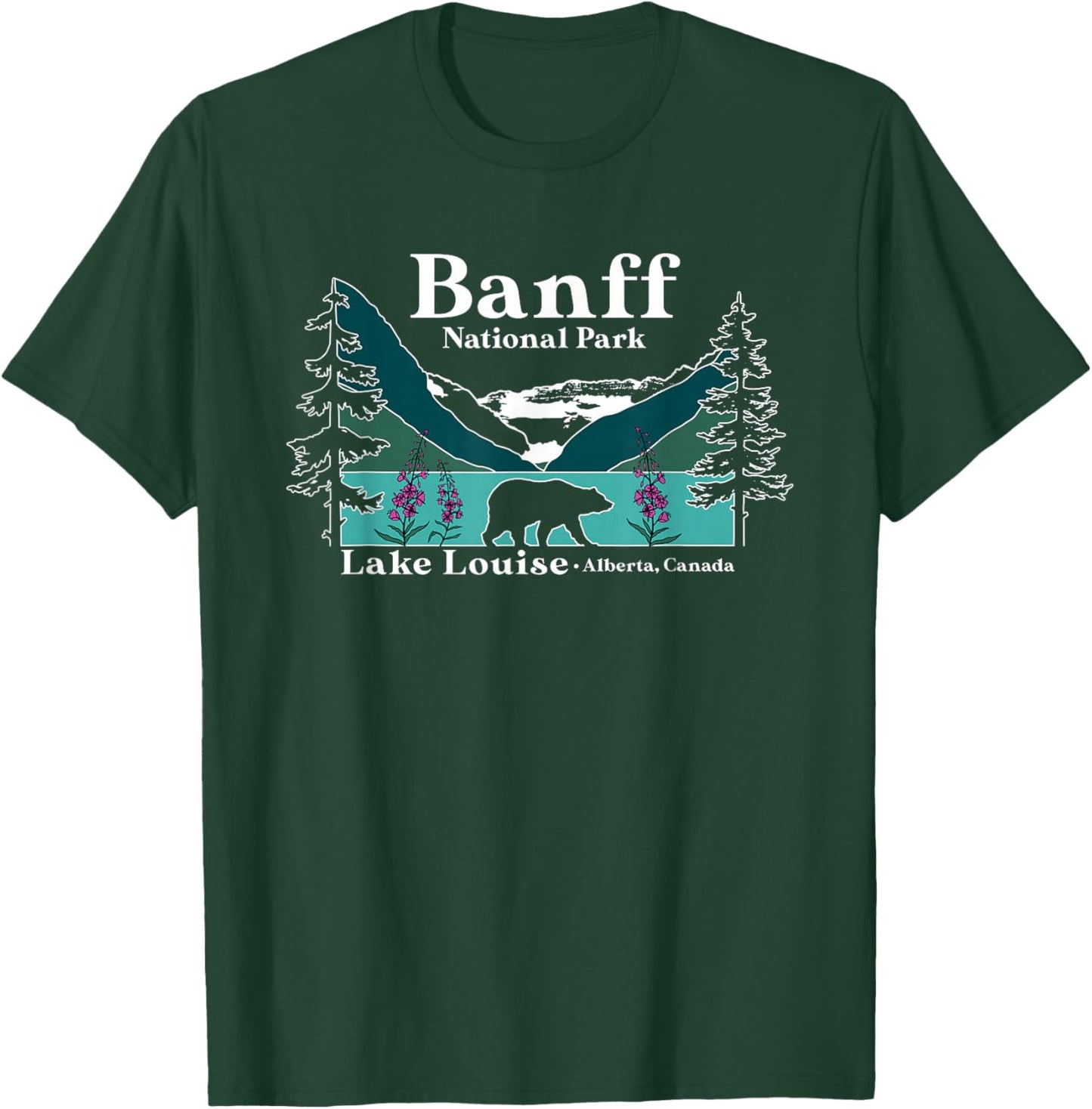 Lake Louise Alberta Banff National Parks Canada Bear T-Shirt - T-Shirt | Forest