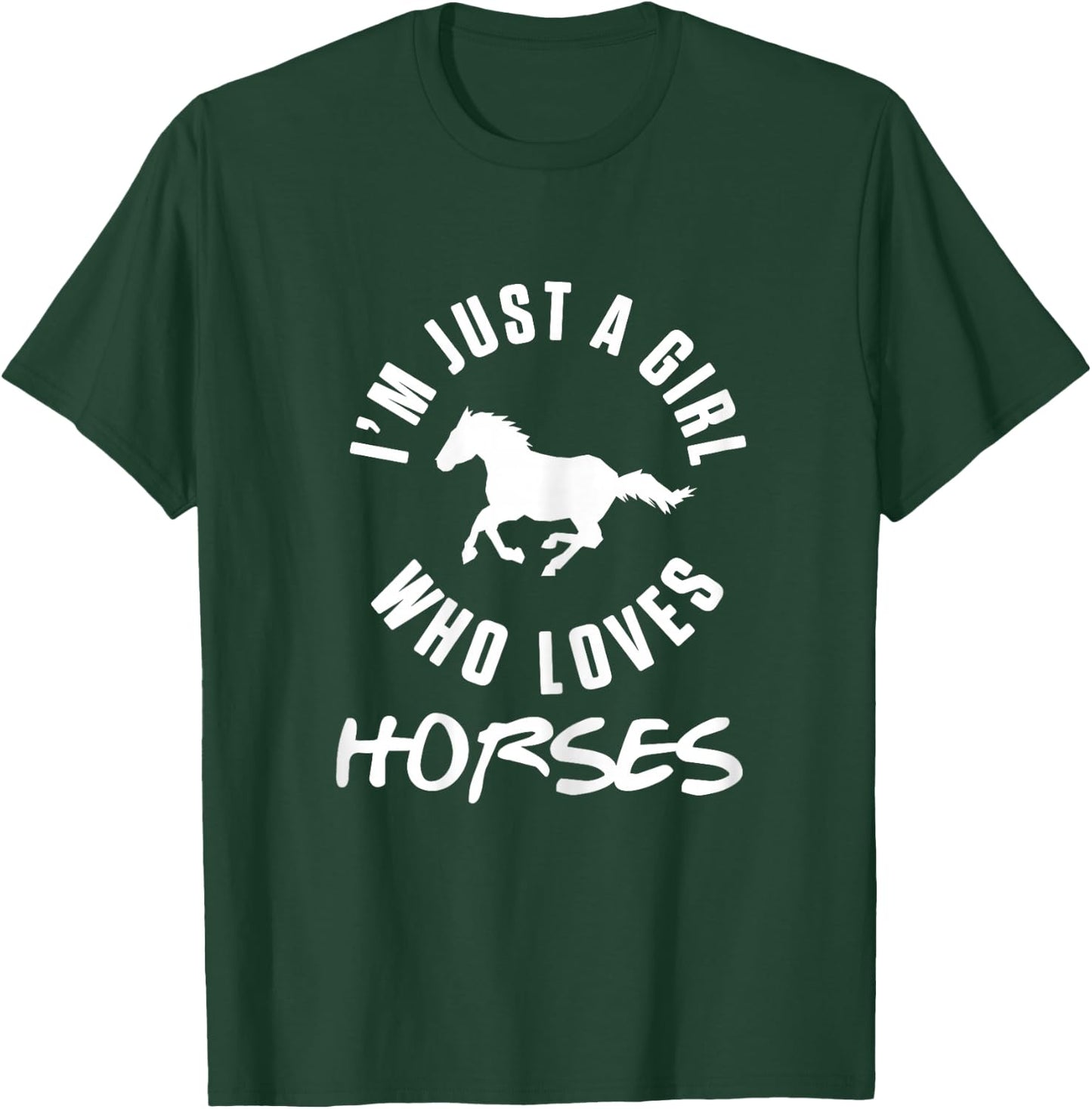 Horse Girl Dressage Riding Horses Equestrian Sports Pony T-Shirt - T-Shirt | Forest
