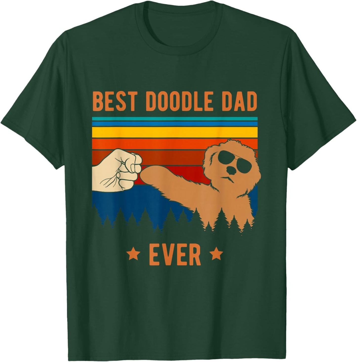 Best Doodle Dad Ever - Funny Dog Goldendoodle Labradoodle Small T-Shirt - T-Shirt | Forest