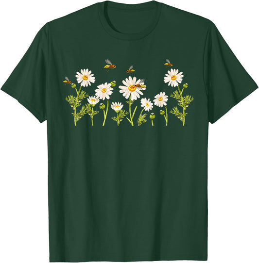 Marguerites Daisy Summer Daisies Flower Garden Gardeners T-Shirt - T-Shirt | Forest