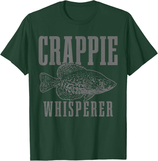 Crappie Whisperer Funny Vintage Crappie Fishing Fisherman T-Shirt - T-Shirt | Forest