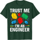 Engineer Children Kids Toy Big Building Blocks Brick Builder T-Shirt - T-Shirt | Forest