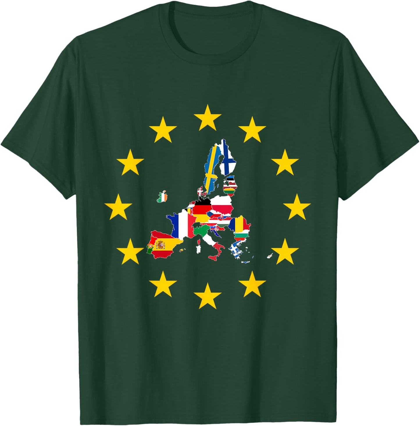 Europe Flag, Europe Countries, European Flag, European Union T-Shirt - T-Shirt | Forest