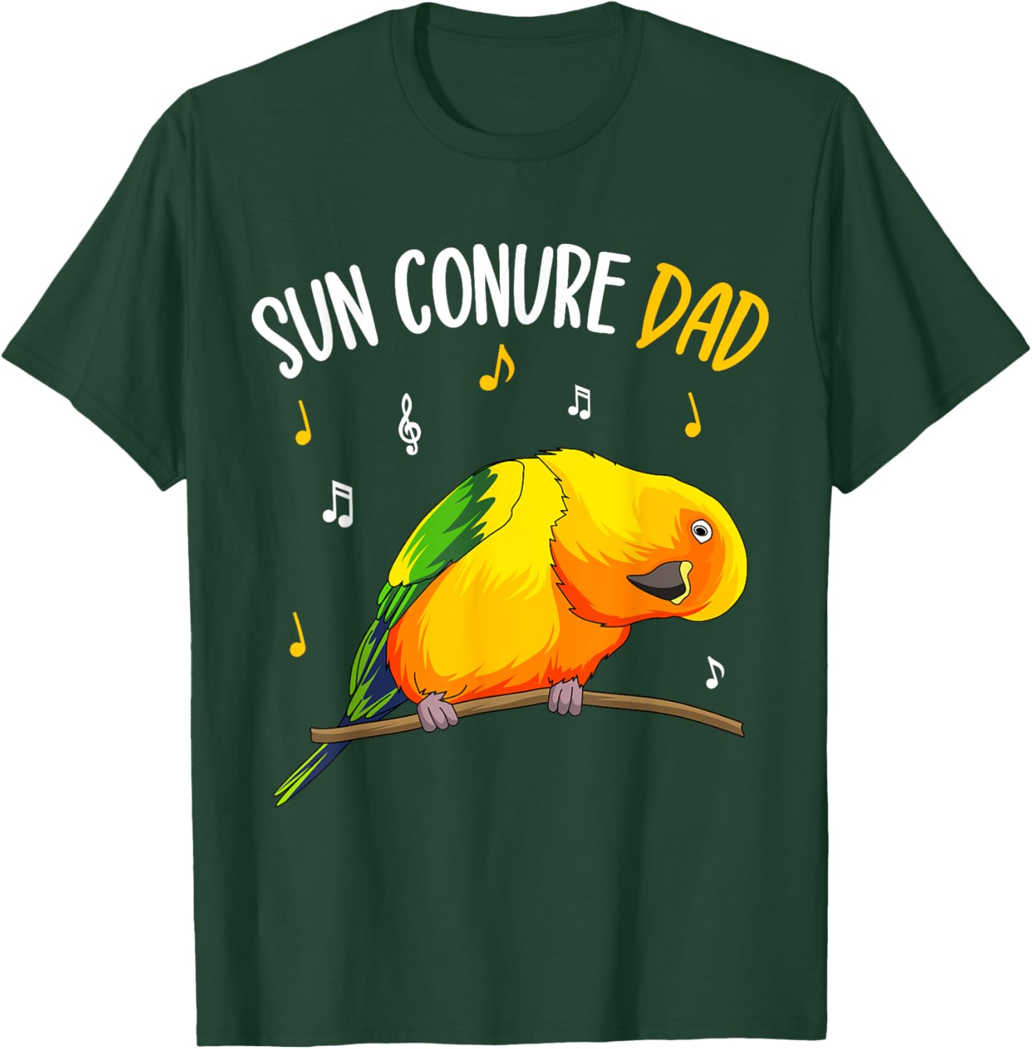 Sun Conure Dad Funny Parrot Bird Lover Men T-Shirt - T-Shirt | Forest