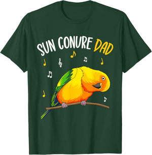 Sun Conure Dad Funny Parrot Bird Lover Men T-Shirt - T-Shirt | Forest