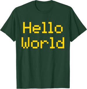 Hello World | Coding Programming Shirt T-Shirt - T-Shirt | Forest