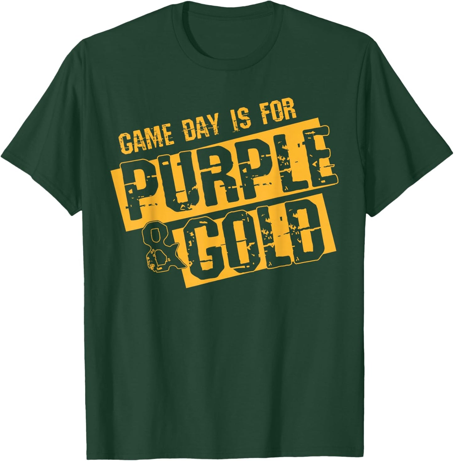 Purple Gold Game Day Group Shirt for High School Football T-Shirt - T-Shirt | Forest