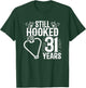 Married 31 Years - Fishing Couple - 31st Wedding Anniversary T-Shirt - T-Shirt | Forest