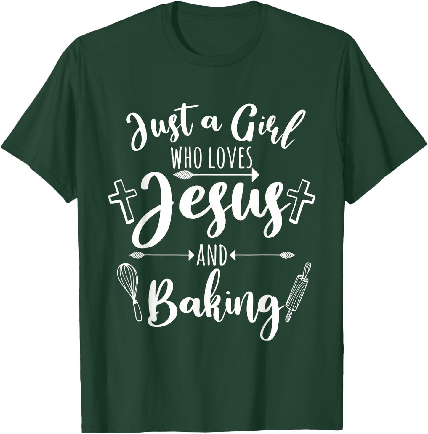 Funny Baking Baker Gift Cool Jesus Christian Bake T-Shirt - T-Shirt | Forest