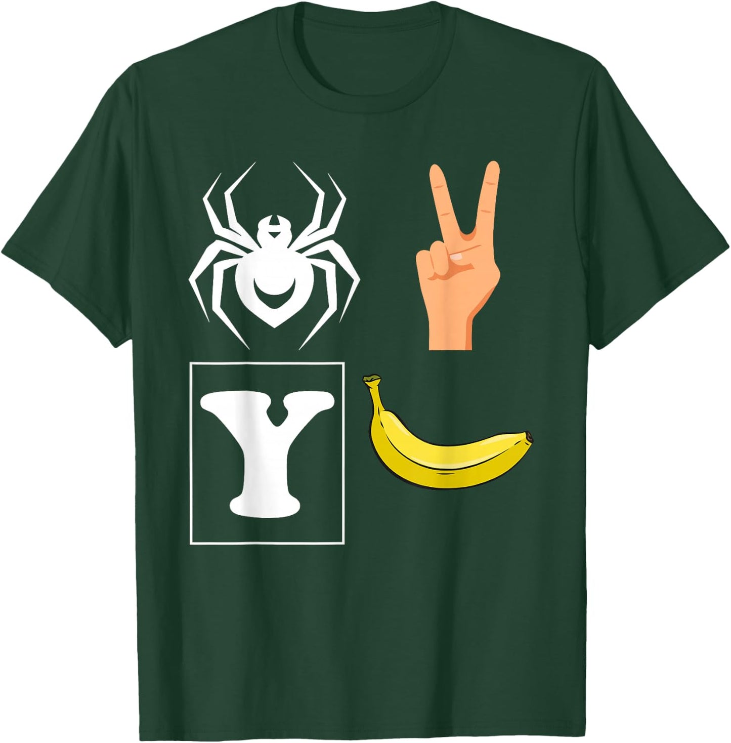 Spider 2 Y Banana Shirt - Football Lover Player T-Shirt - T-Shirt | Forest