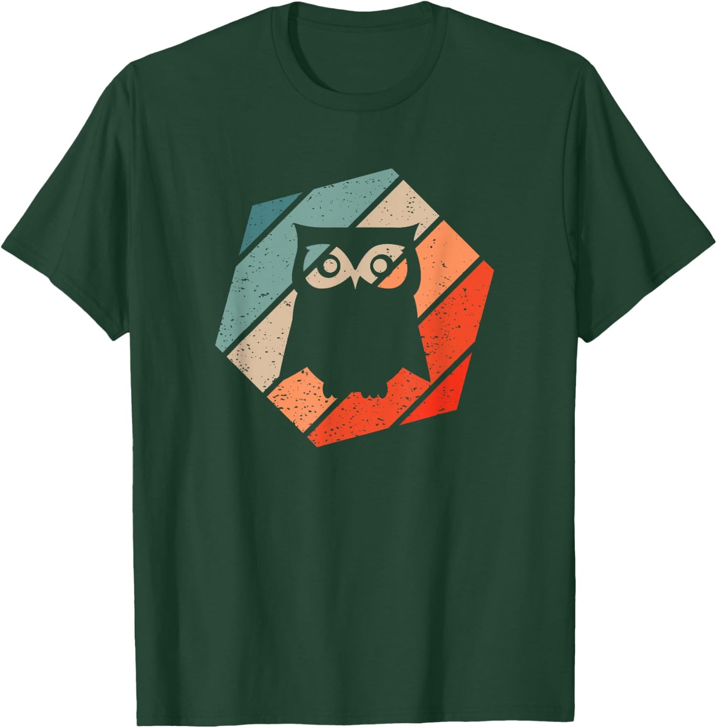Owl Retro Style Vintage T-Shirt - T-Shirt | Forest
