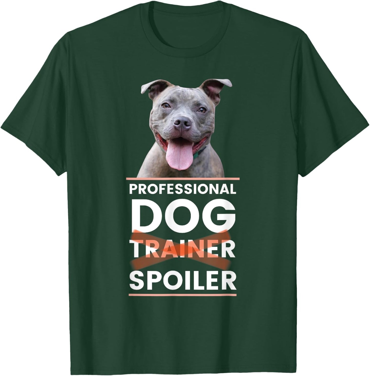funny dog trainer pitbull mom dad Men Women T-Shirt - T-Shirt | Forest