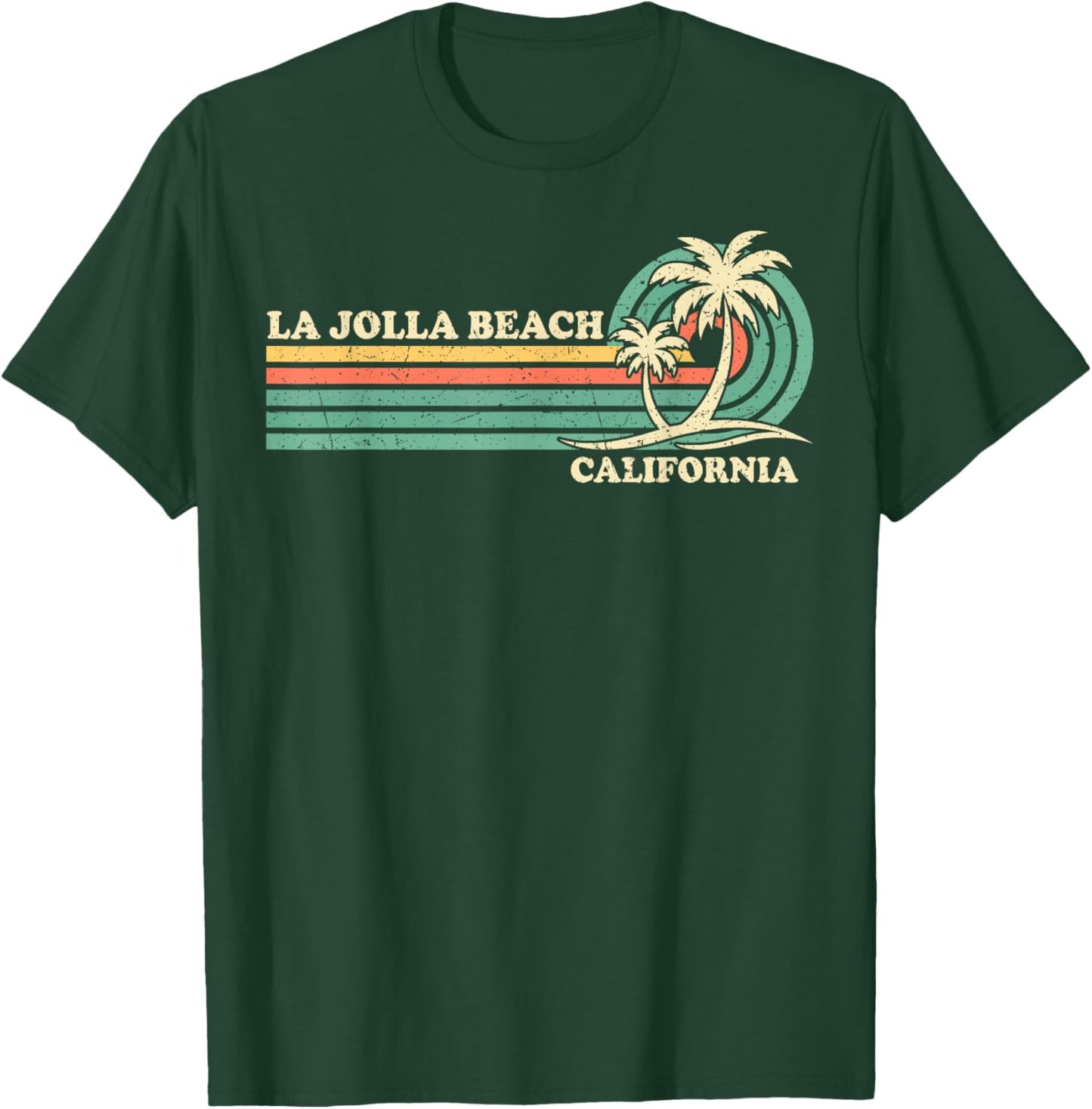 Vintage Retro Summer Vacation California La Jolla Beach T-Shirt - T-Shirt | Forest