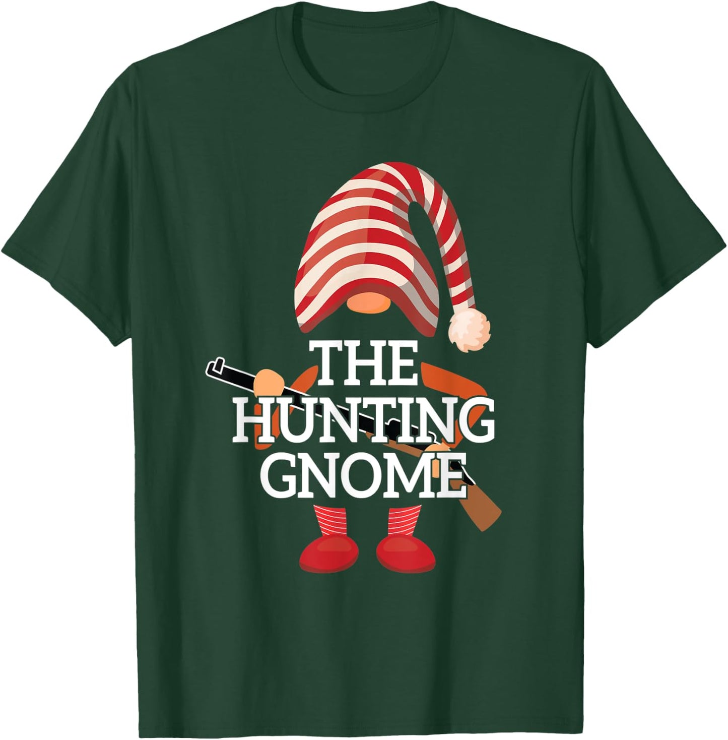 The Gnome Hunting Matching Family Christmas Deer Hunting T-Shirt - T-Shirt | Forest