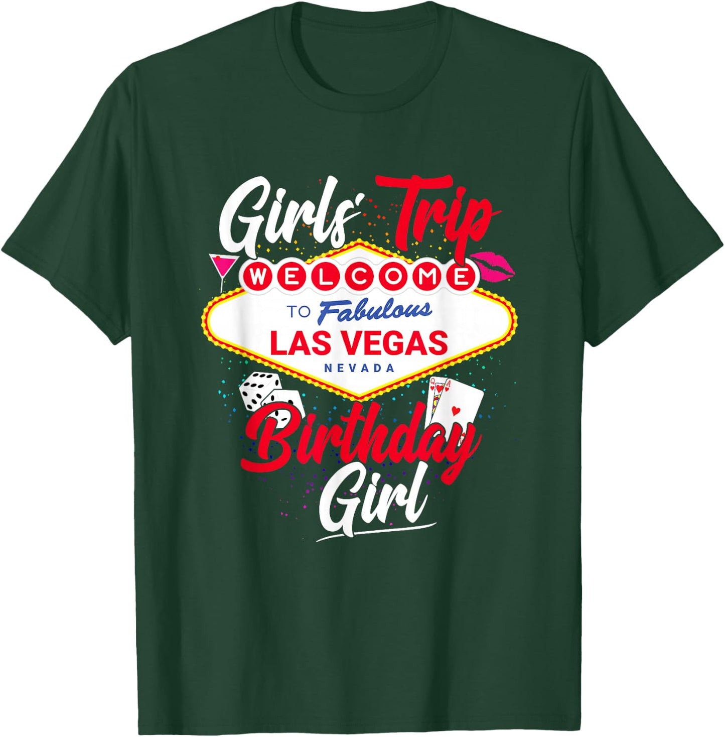 Las Vegas Birthday Party - Girls Trip - Vegas Birthday Girl T-Shirt - T-Shirt | Forest