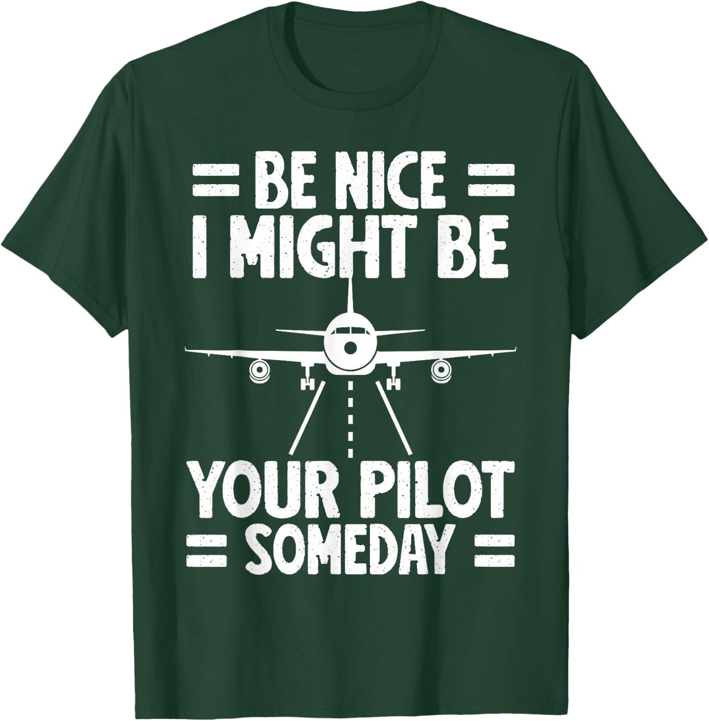 Funny Pilot Design Aviation Airplane Pilot Men Women Kids T-Shirt - T-Shirt | Forest