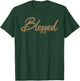 Christian Cool Blessed Leopard Cheetah Print Graphic Design T-Shirt - T-Shirt | Forest