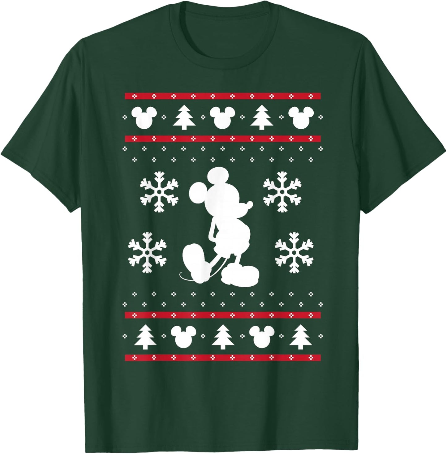 Disney - White Mickey Mouse Holiday T-Shirt - T-Shirt | Forest