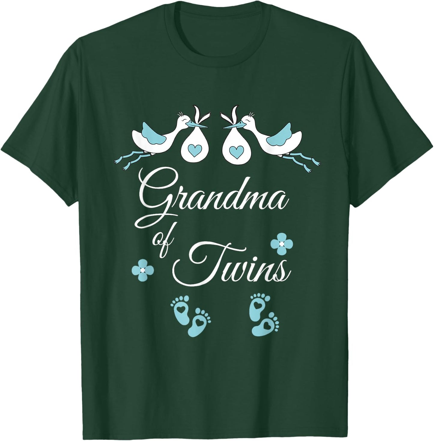Grandma of Twins - Two Boys T-Shirt - T-Shirt | Forest