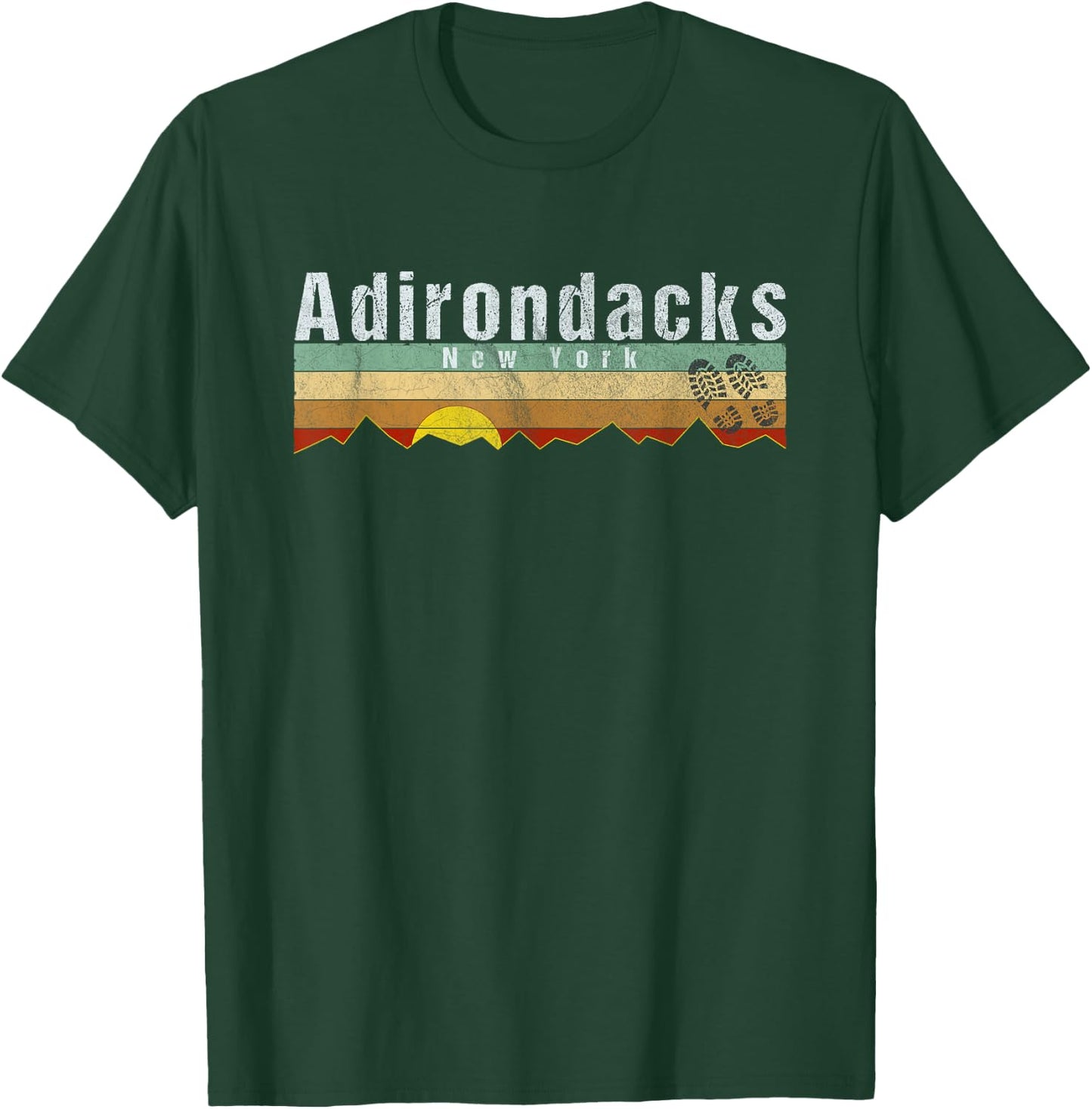 Adirondacks Apparel - Vintage Adirondacks Hiking T-Shirt - T-Shirt | Forest