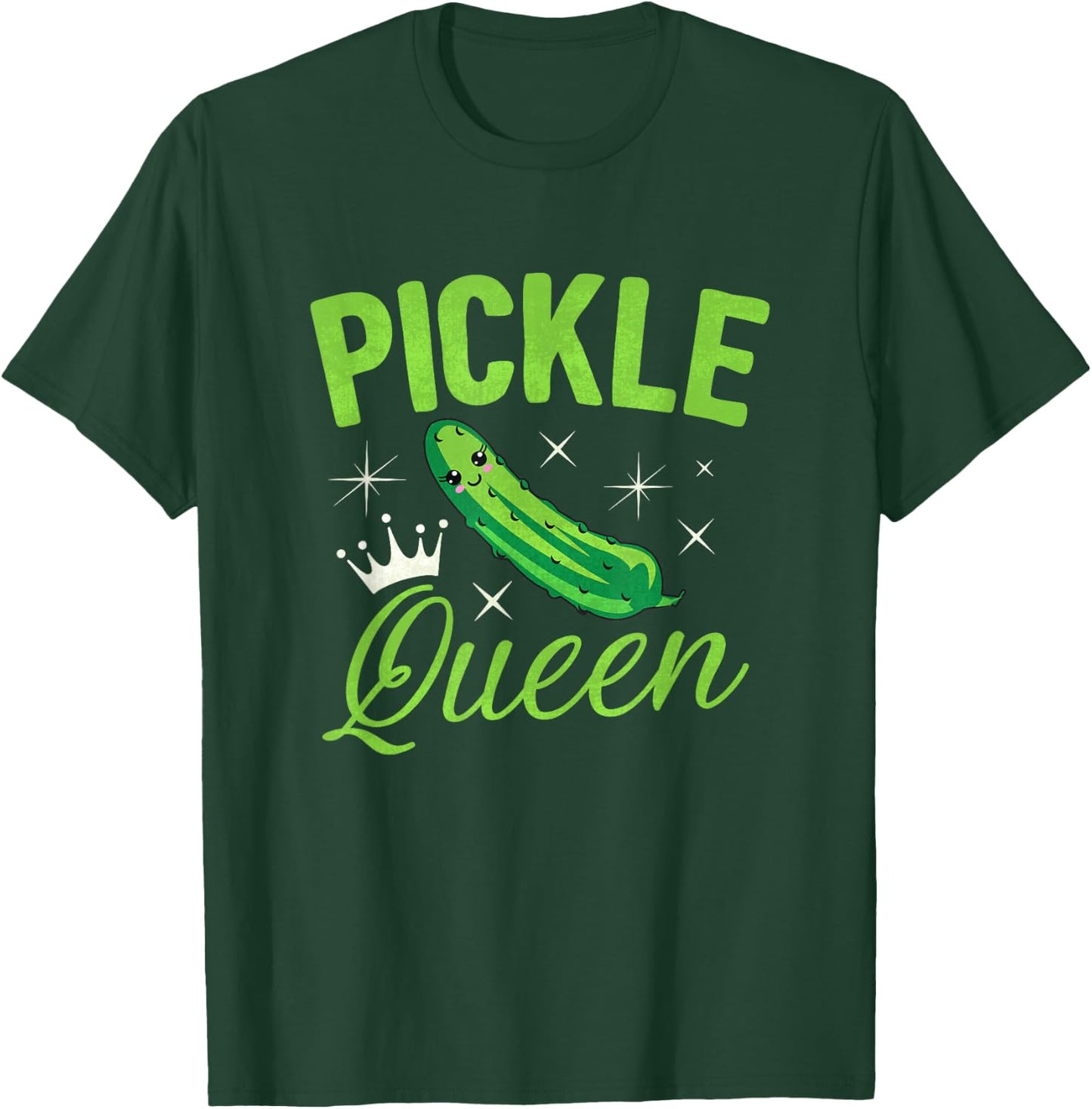 Pickle Queen Shirt Cute Cucumber Lover Girl T-Shirt - T-Shirt | Forest