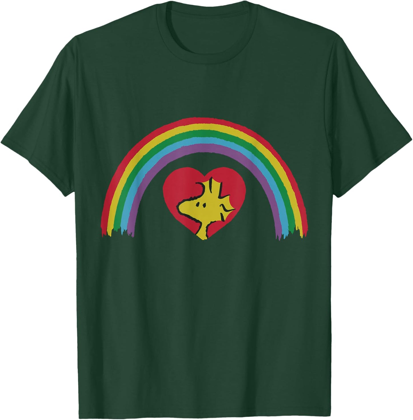 Peanuts Woodstock Rainbow Heart T-Shirt - T-Shirt | Forest