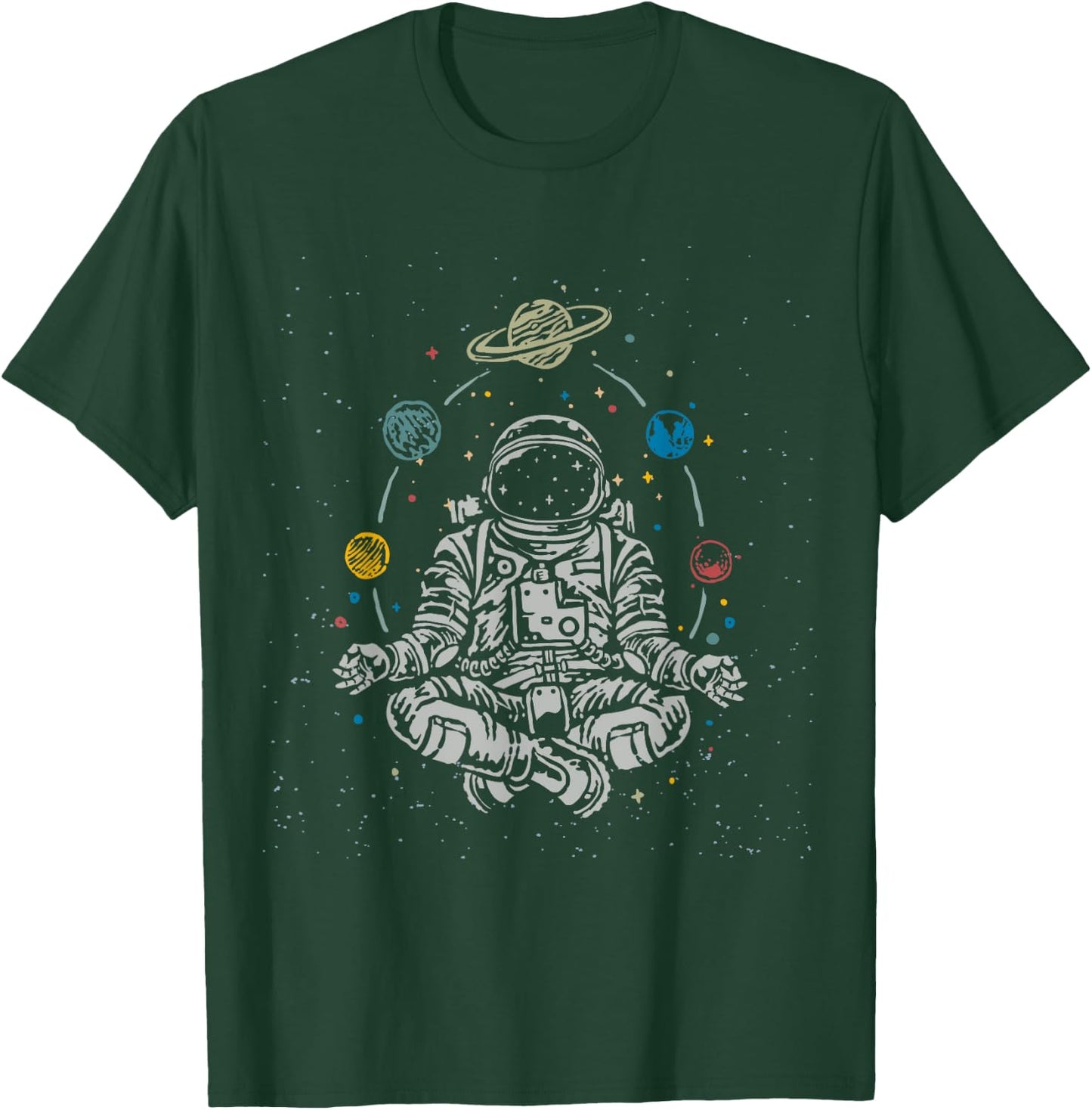 Astronaut Space Planet Solar System Geeks Kids Boys Girl T-Shirt - T-Shirt | Forest