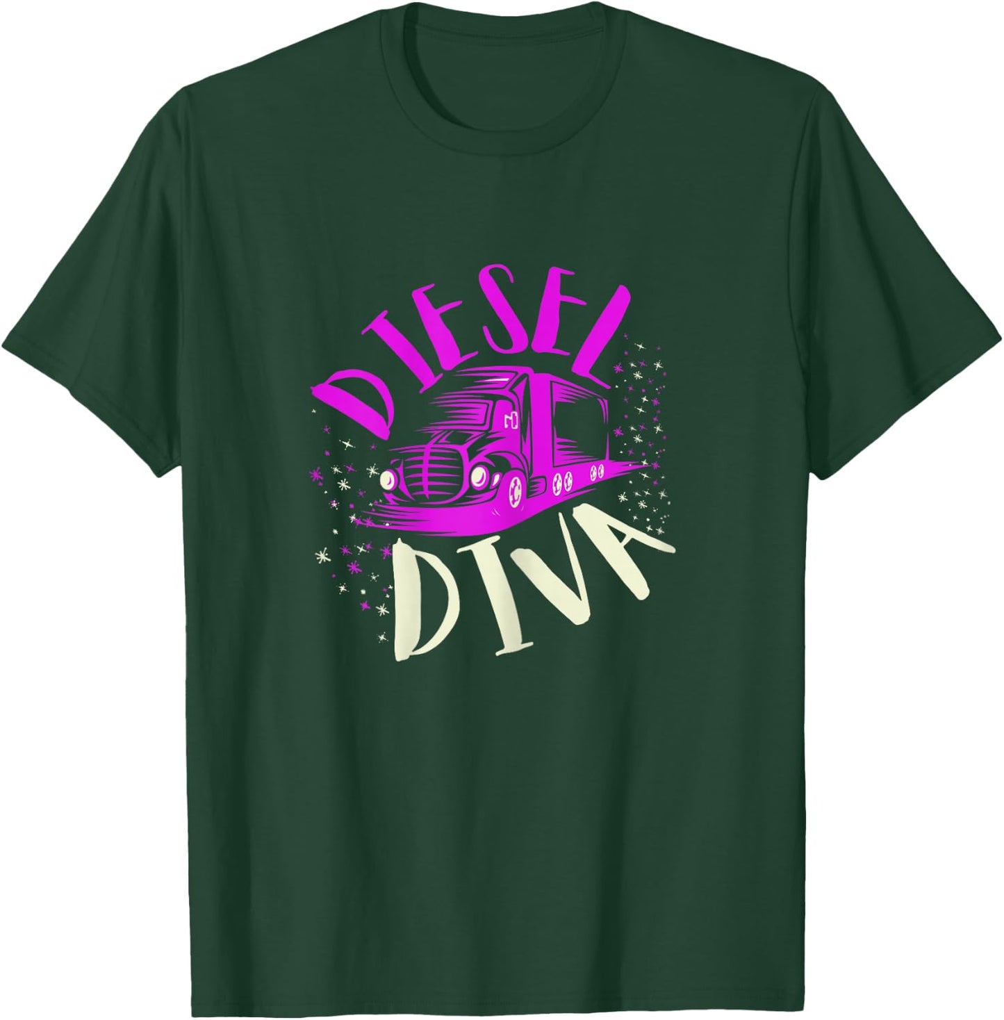 Female Truck Driver Gifts For Girls And Truck Diva Women T-Shirt - T-Shirt | Forest