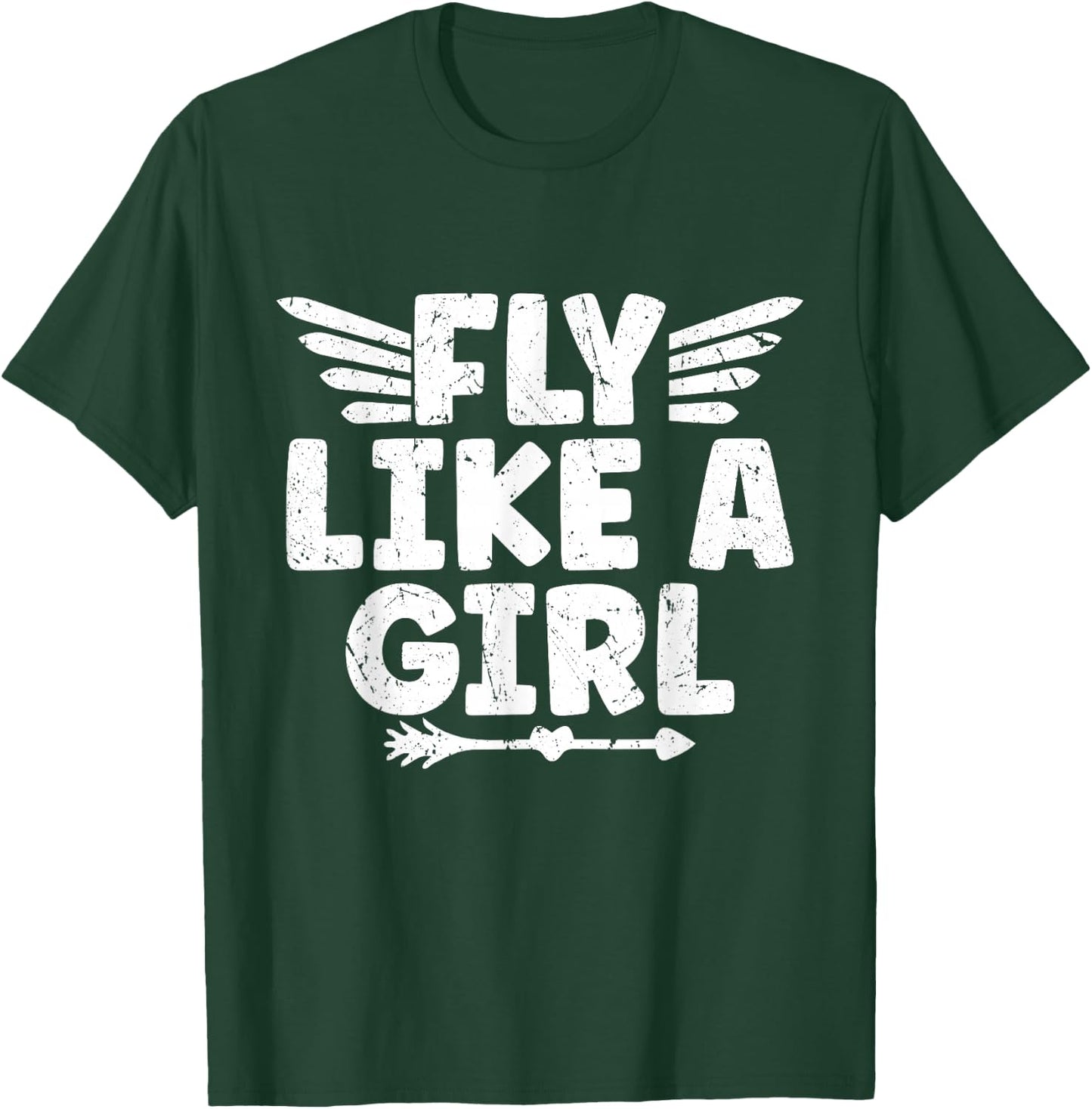 Fly Like A Girl Pilot Aircraft Airline T-Shirt - T-Shirt | Forest