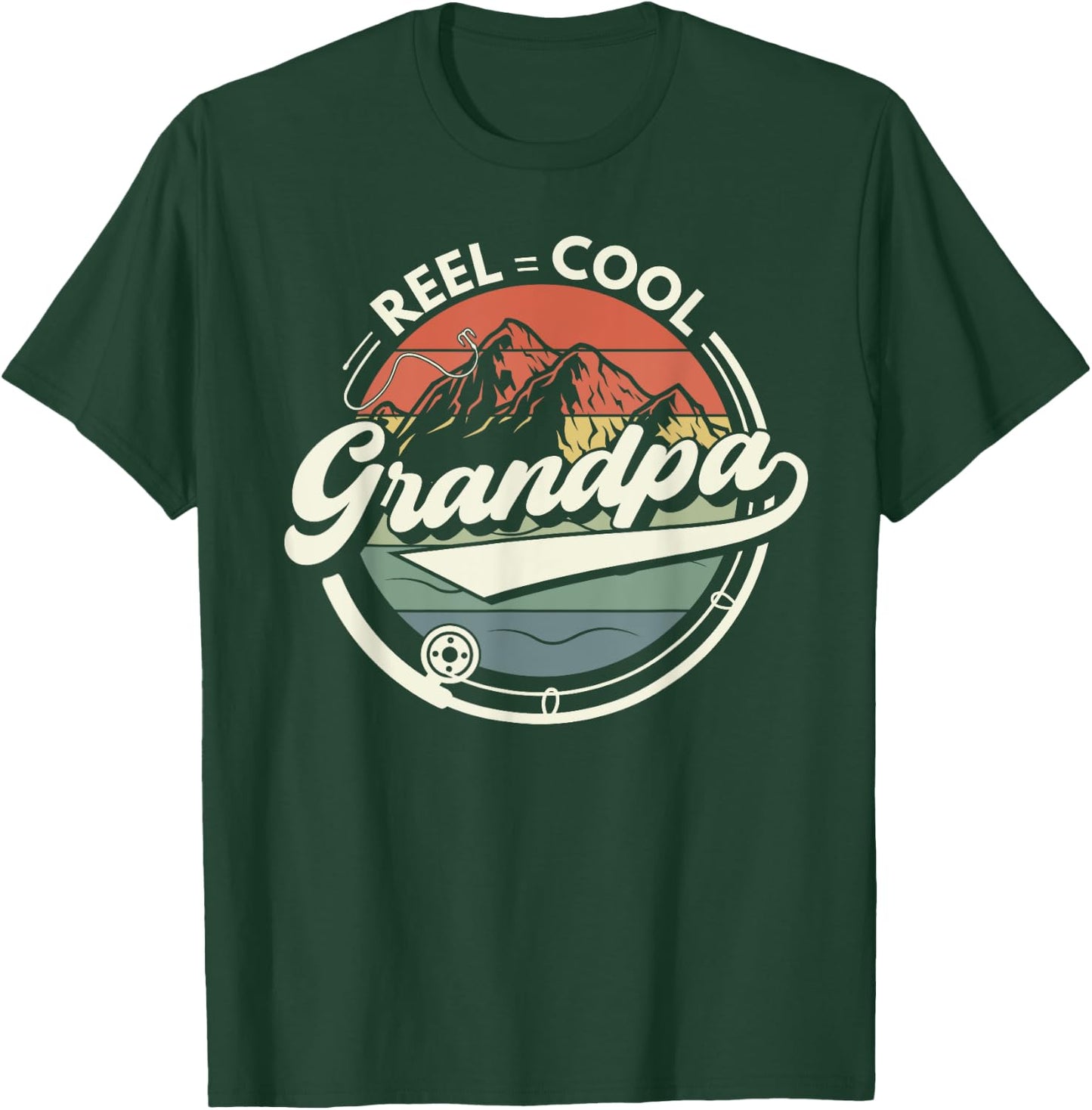 Reel Cool Grandpa Fishing T-Shirt - T-Shirt | Forest