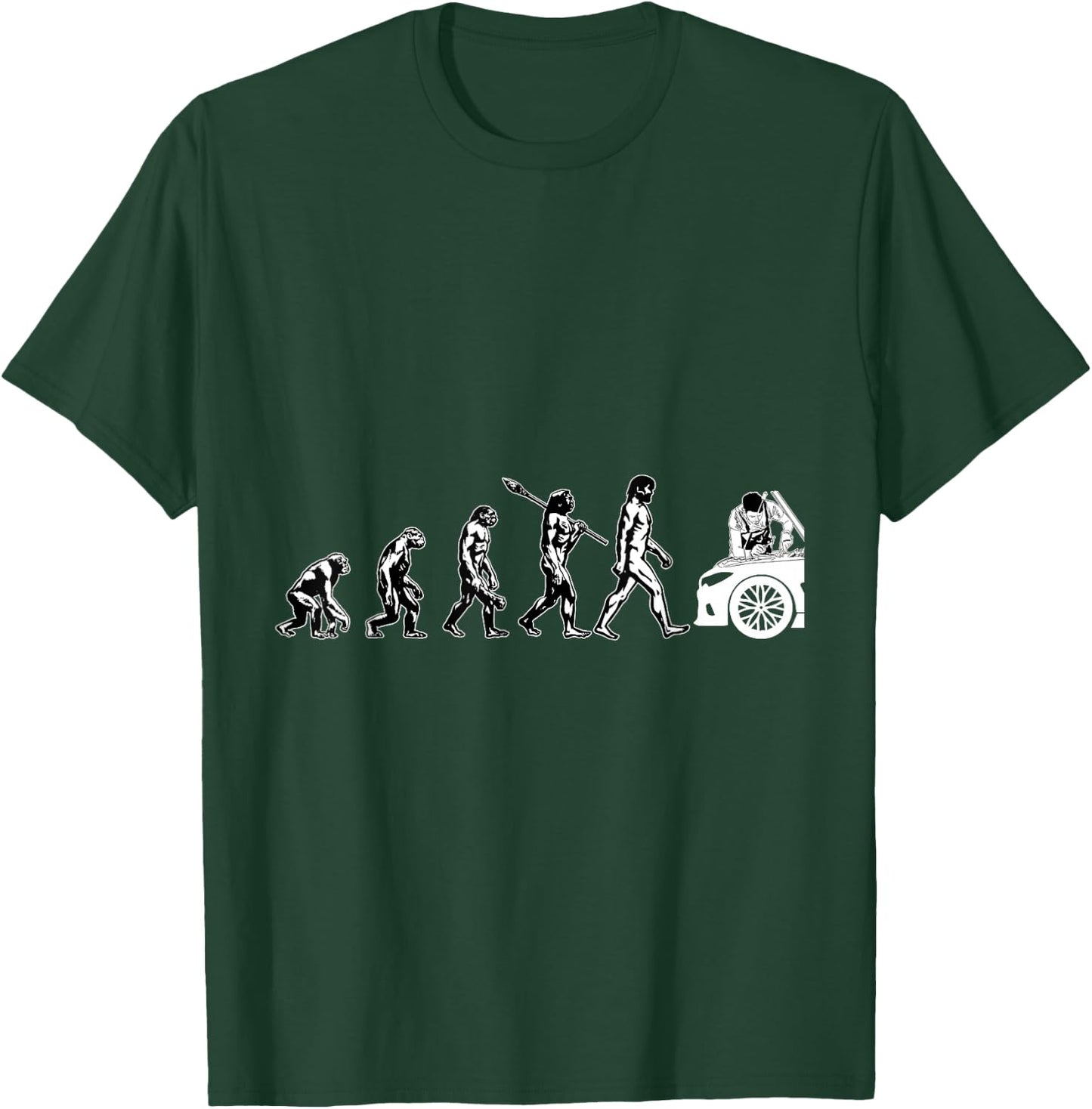 Funny car mechanic evolution car mechatronic T-Shirt - T-Shirt | Forest