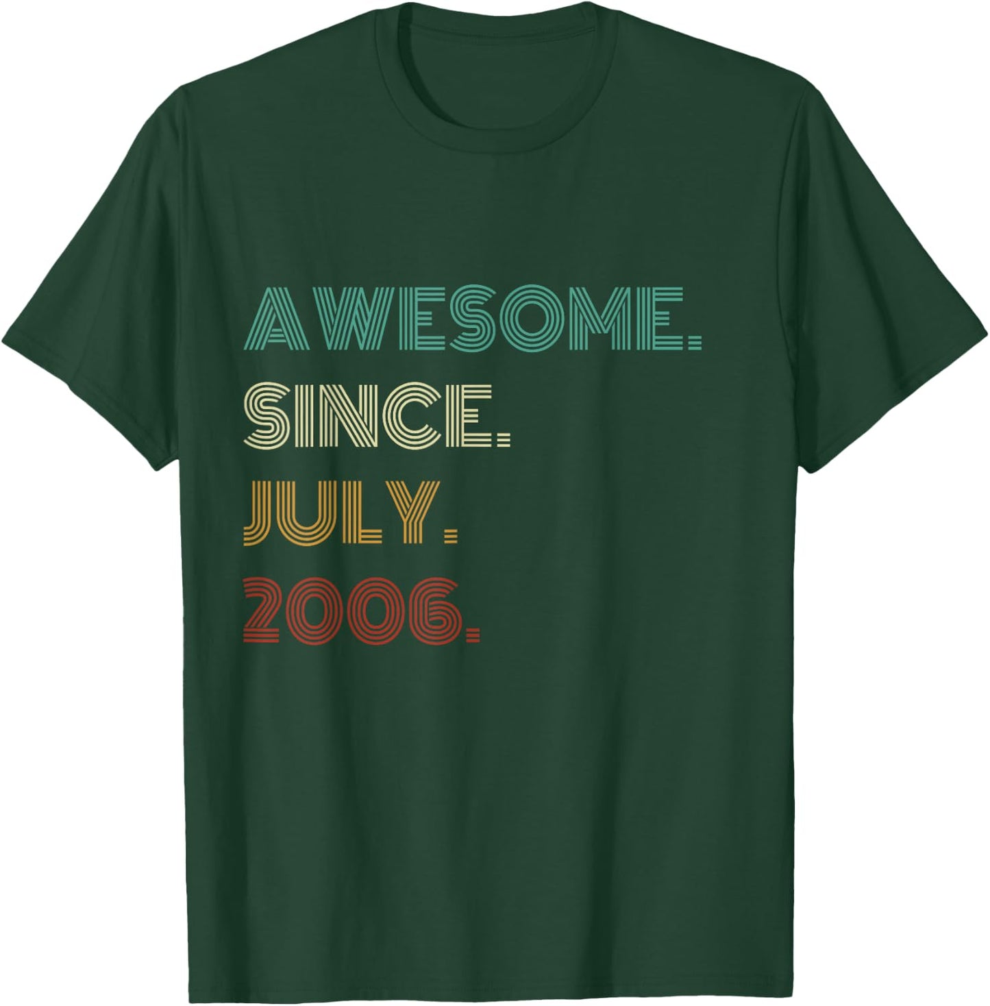 20 Years Old Awesome Since July 2006 20th Birthday T-Shirt - T-Shirt | Forest