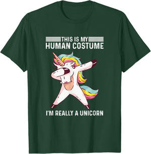 This Is My Human Costume I'm Really A Unicorn T-Shirt - T-Shirt | Forest