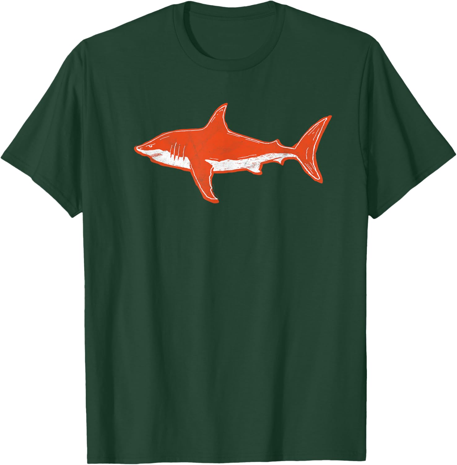 Retro Orange Shark Vintage 80s Style Graphic T-Shirt - T-Shirt | Forest