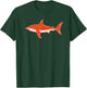 Retro Orange Shark Vintage 80s Style Graphic T-Shirt - T-Shirt | Forest
