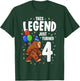 Bigfoot Birthday Party 4 Years Old Sasquatch Theme Boys T-Shirt - T-Shirt | Forest