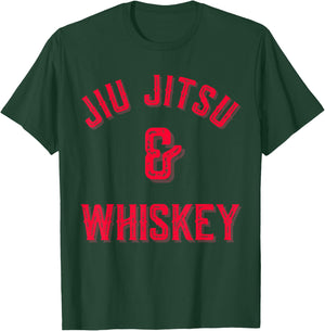 Jiu jitsu And Whiskey Brazilian Jiu jitsu MMA BJJ Gifts T-Shirt - T-Shirt | Forest