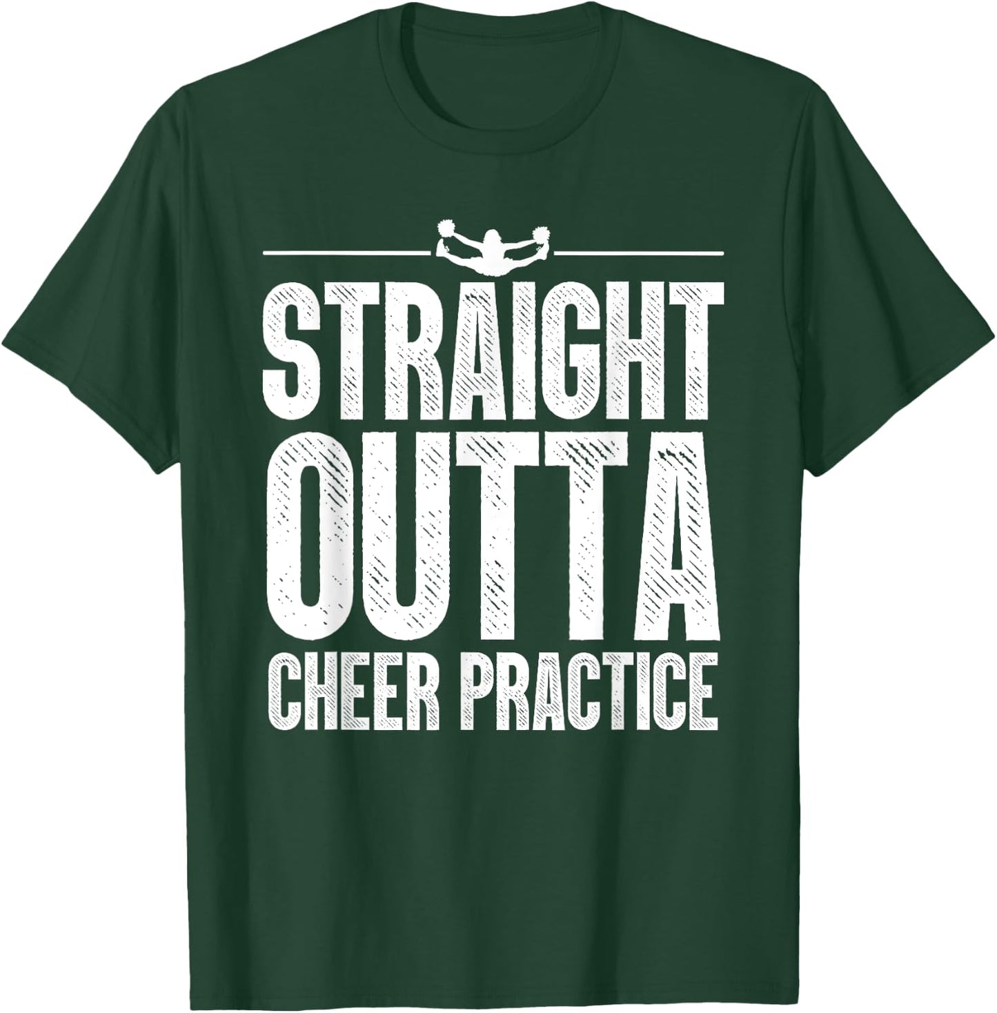 Funny Cheerleader Art Women Girls Cheer Flyer Cheerleading T-Shirt - T-Shirt | Forest