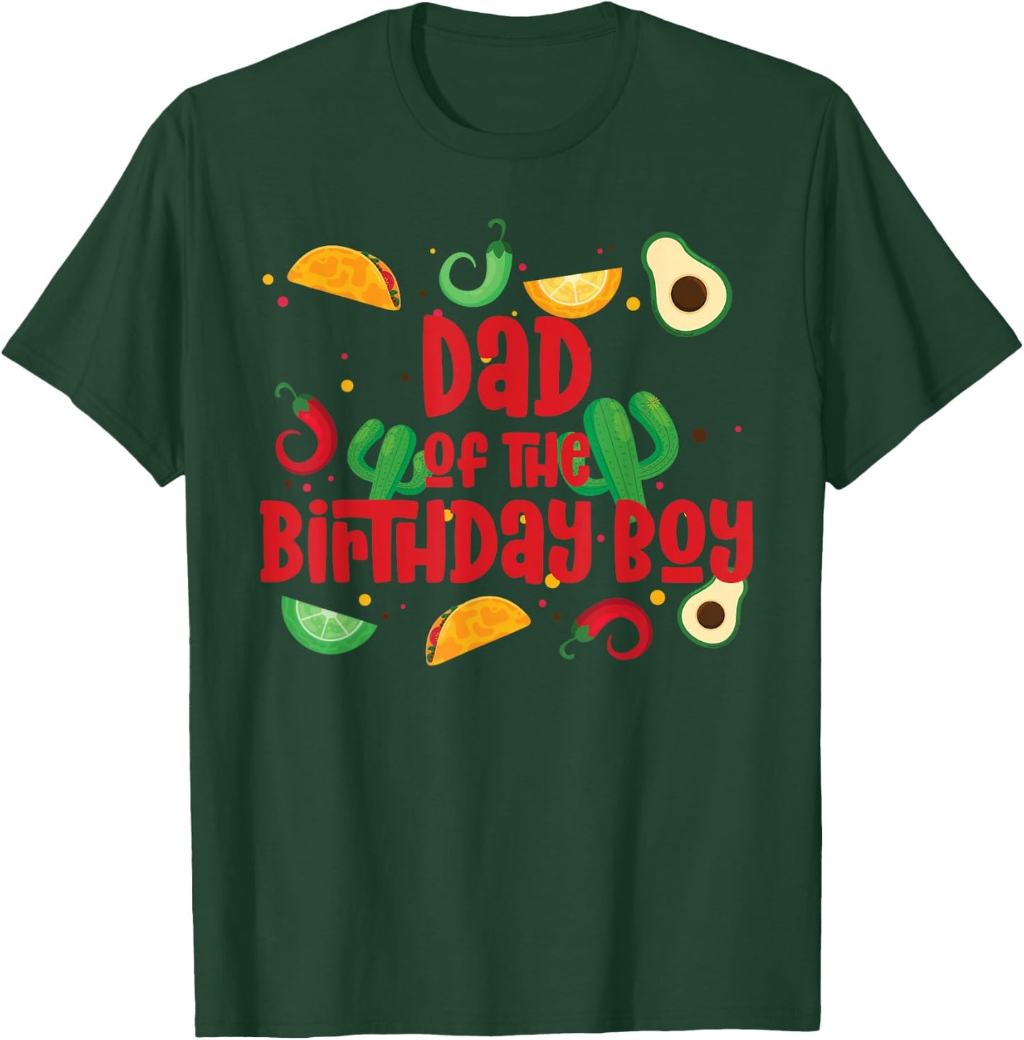 Dad Taco Twosday Fiesta Taco Birthday Theme Boy 2yr T-Shirt - T-Shirt | Forest