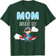 Mom Of The Birthday Boy Airplane Plane Pilot Flying Family T-Shirt - T-Shirt | Forest