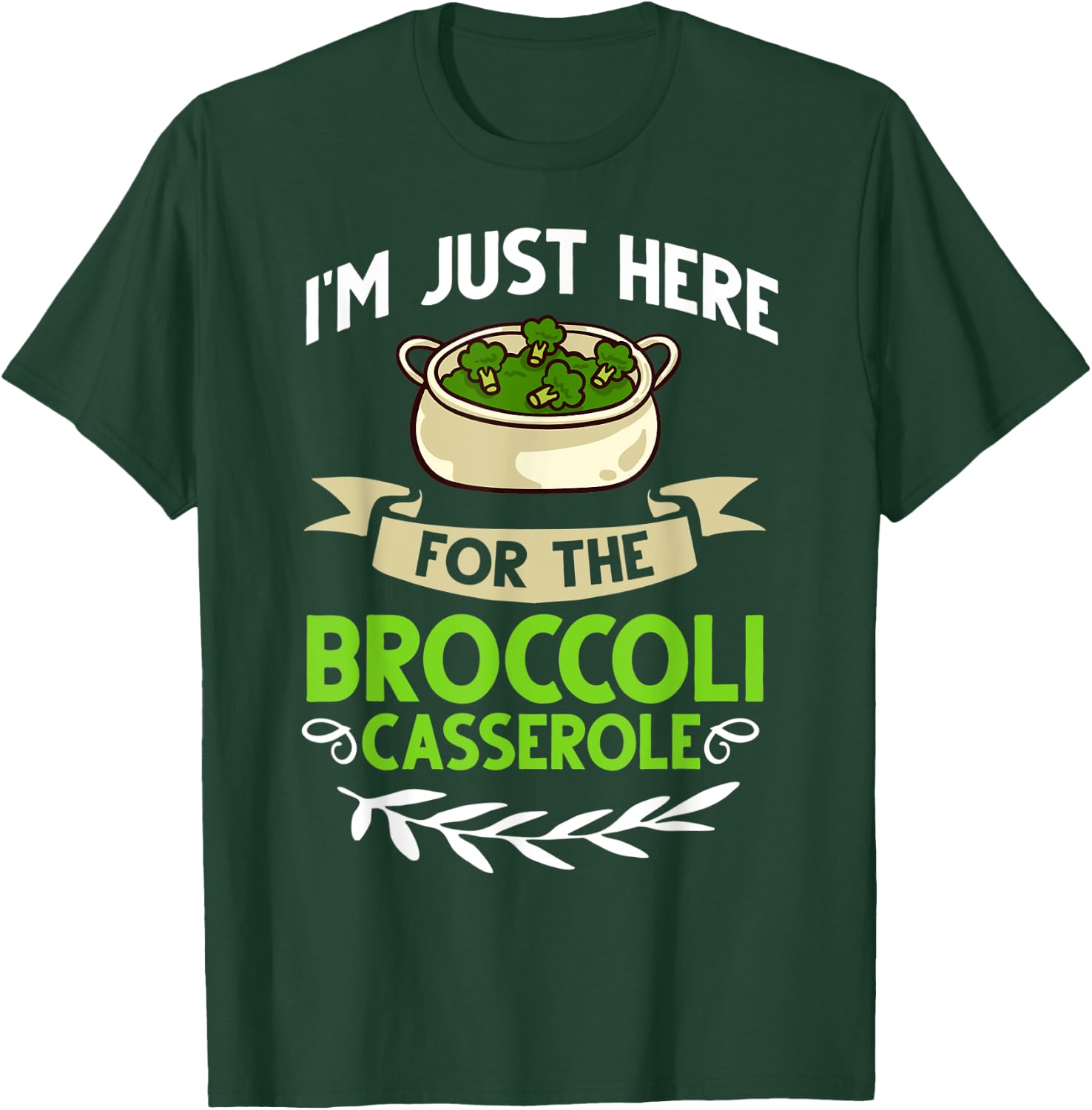 Broccoli Casserole Cheese Recipe Easy Food Dish Pan T-Shirt - T-Shirt | Forest