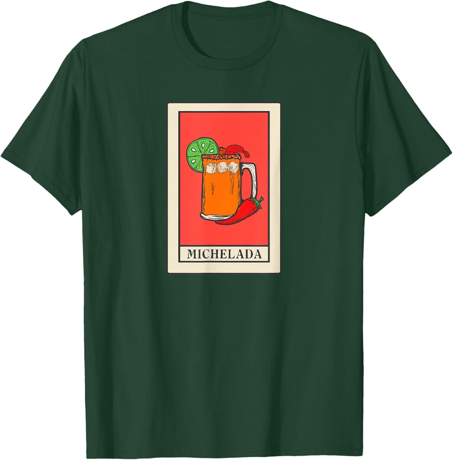 Michelada Tarot Card Style Art, Spicy Mexican Cocktail T-Shirt - T-Shirt | Forest