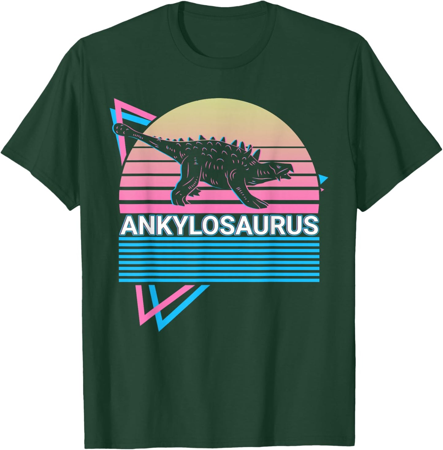 Ankylosaurus Dinosaur Retro T-Shirt - T-Shirt | Forest