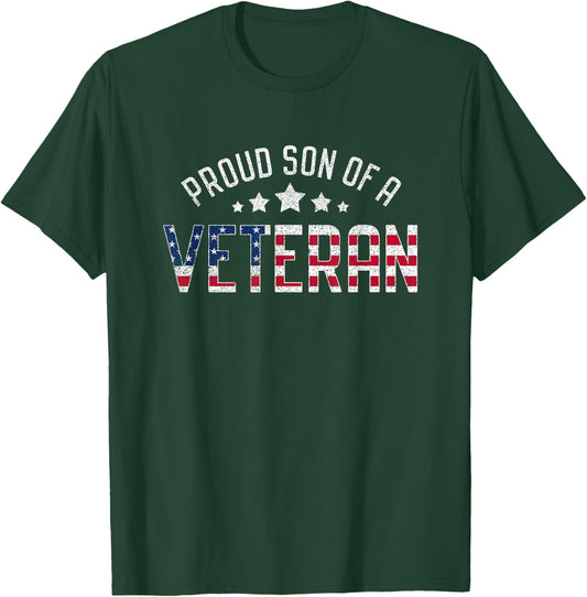 Armed Forces Proud Son Of A Veteran , Retro Shirt T-Shirt - T-Shirt | Forest