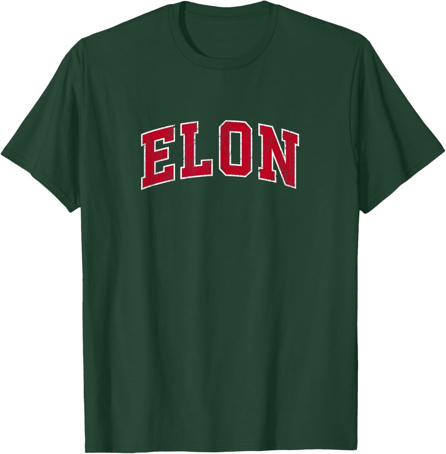 Elon North Carolina NC Vintage Sports Design Red Design T-Shirt - T-Shirt | Forest