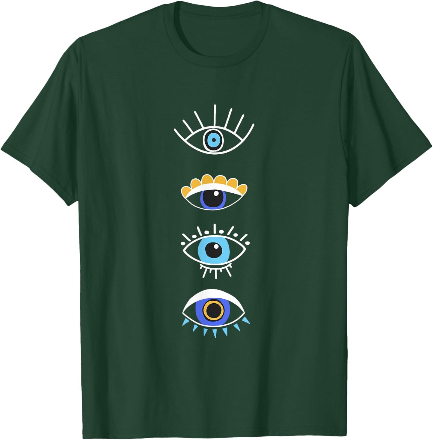 Evil Eye Curse Protection Seeing Eyes Nazar Mati Evil Eye T-Shirt - T-Shirt | Forest