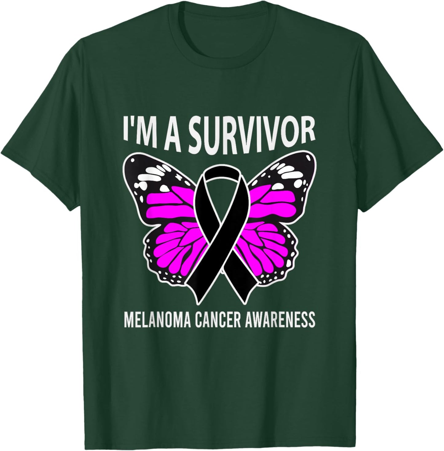 Im A Survivor Melanoma Skin Cancer Awareness T-Shirt - T-Shirt | Forest