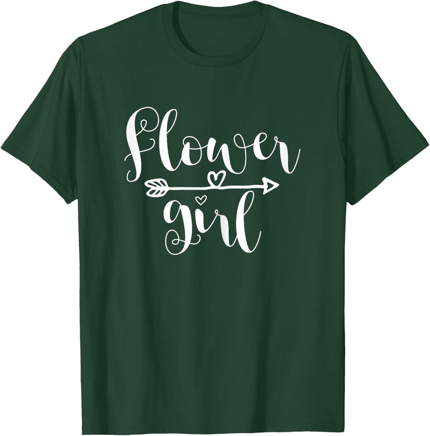 Flower Girl Arrow Heart Wedding and Bachelorette Party T-Shirt - T-Shirt | Forest