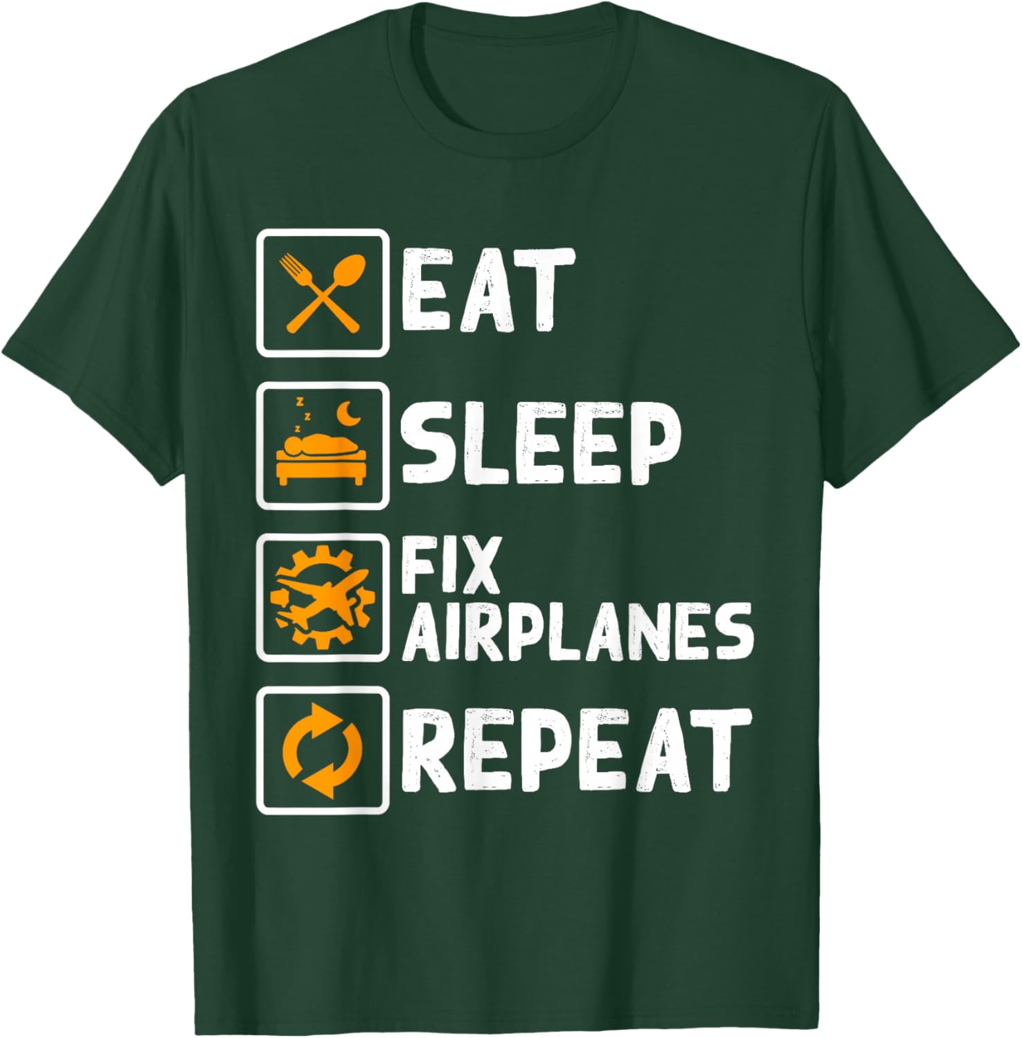 Funny Airplane Mechanic Aircraft Aviation Technician Gift T-Shirt - T-Shirt | Forest