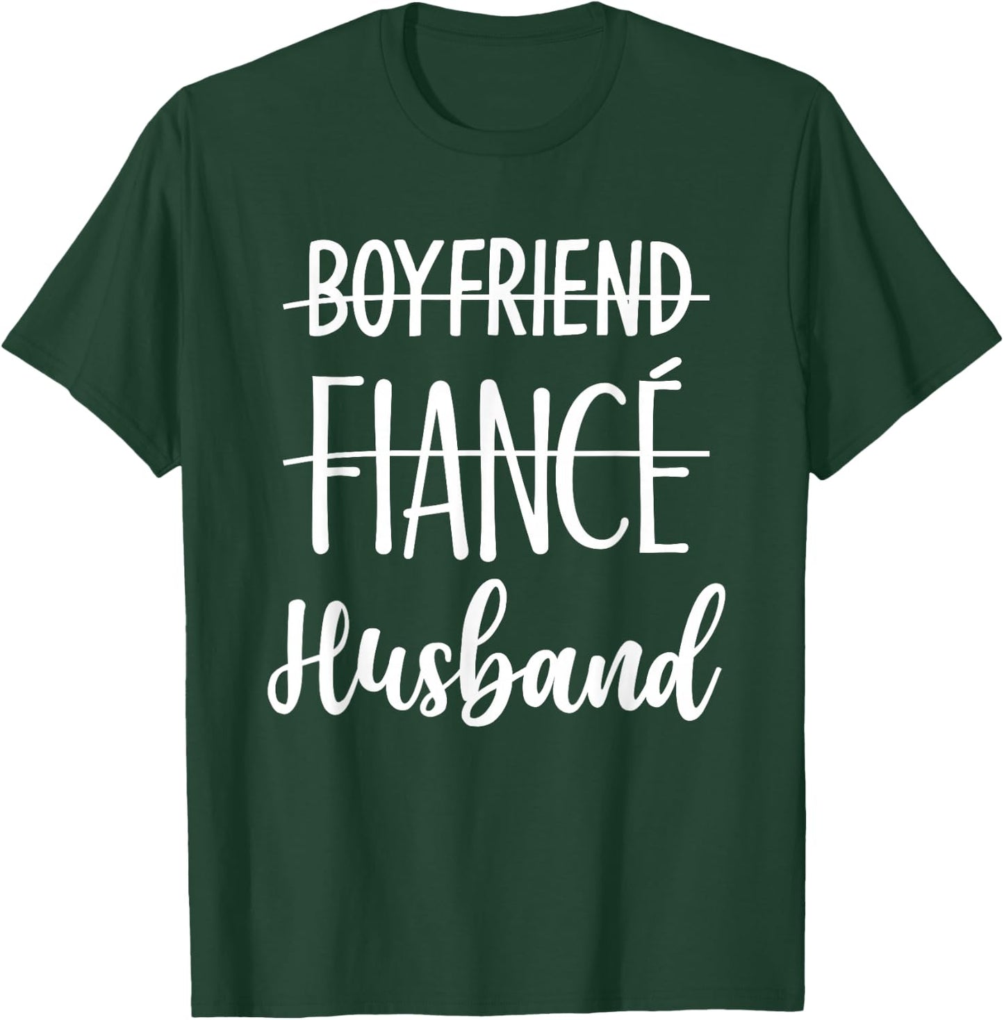 Married Man Wedding Gifts Boyfriend Fiance Husband Wedding Honeymoon T-Shirt - T-Shirt | Forest